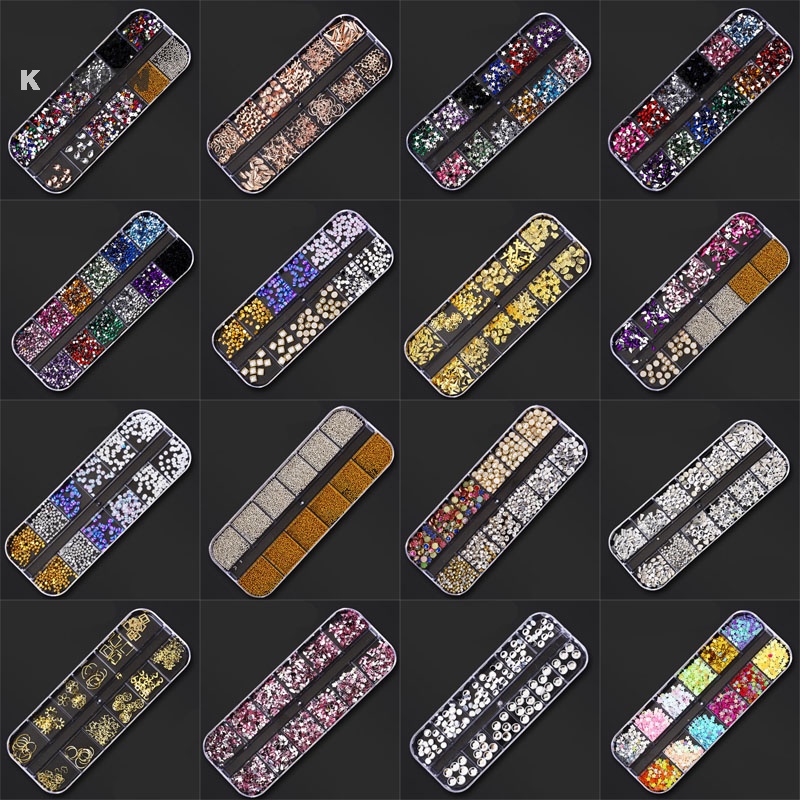 Hộp Đá Đính Trang Trí Móng Tay 3d Nghệ Thuật