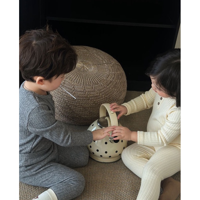 Bộ Quần Áo Dài Tay Len Tăm Dày Dặn 320g 2 Cúc Quảng Châu Cao Cấp Thu Đông 2023