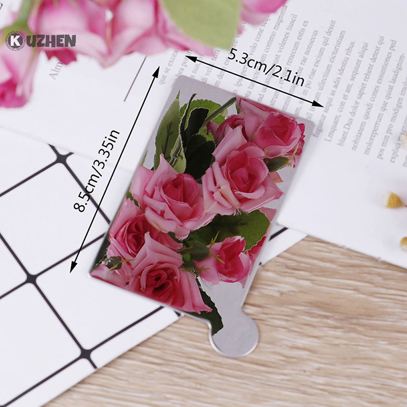 Gương Trang Điểm mini Không Vỡ Bằng Thép Không Gỉ kuzhen