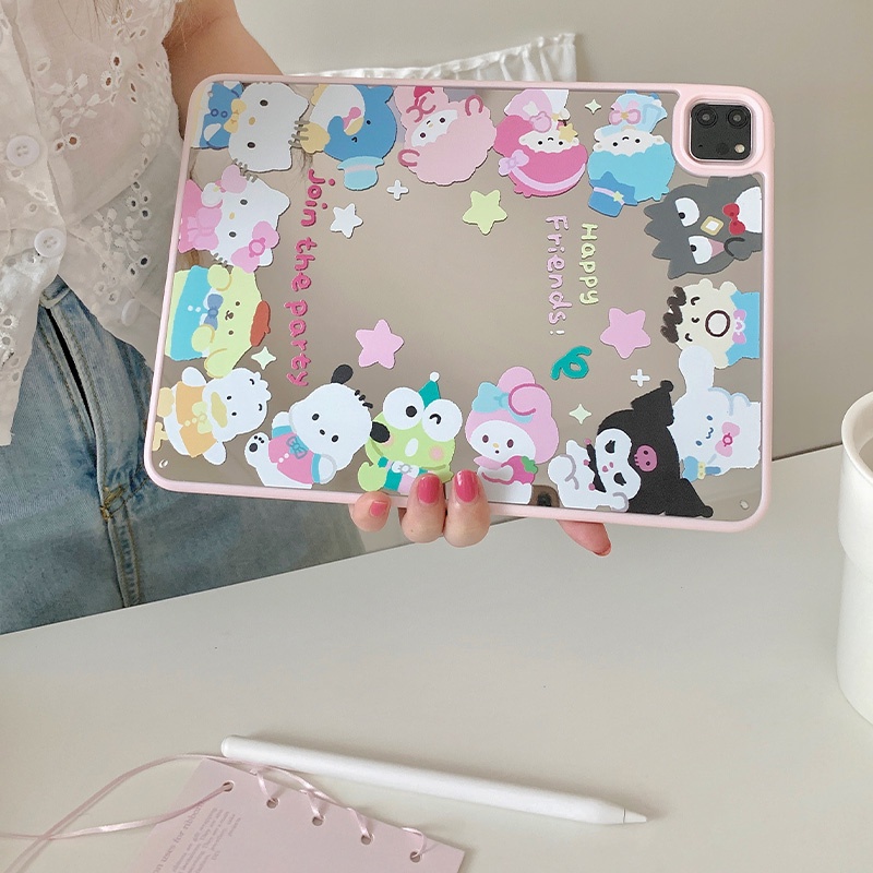SANRIO Bao Da Máy Tính Bảng Bằng acrylic Hình kuromi melody / hello kitty Cho ipad 10 / pro 12.9 / air 3 4 5 / 10.2 / 9.7 / air 3 4 5 Ốp