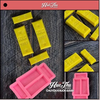 Khuôn silicon Thỏi Vàng Nhỏ làm bánh rau câu 3D 4D nhấn xôi