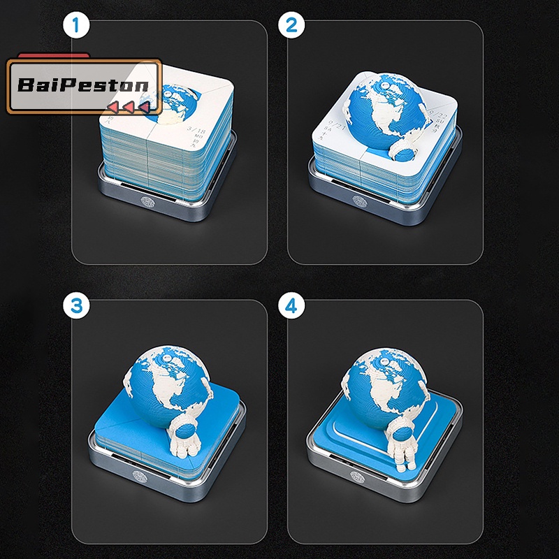 Lịch Để Bàn 3d Có Đèn led Và Giấy Ghi Chú Sáng Tạo