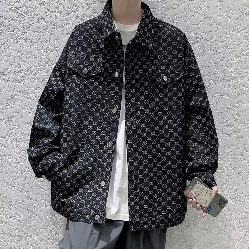 Áo Khoác denim Dáng Rộng Thời Trang Hàn Quốc Cá Tính Cho Nam