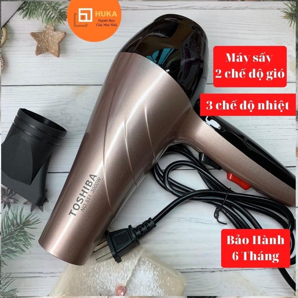 Máy Sấy Tóc Cao Cấp Toshiba 551 Công suất lớn-3000W - Siêu Bền Chất Lượng Cao