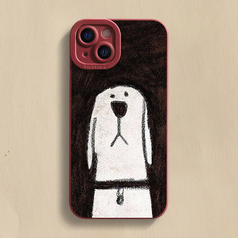 Phù Hợp Ốp Điện Thoại Hình Chú Chó Trắng Cho iphone 11 12 pro max x xr xs max se 7 plus 8 plus 13 pro max 14 pro max