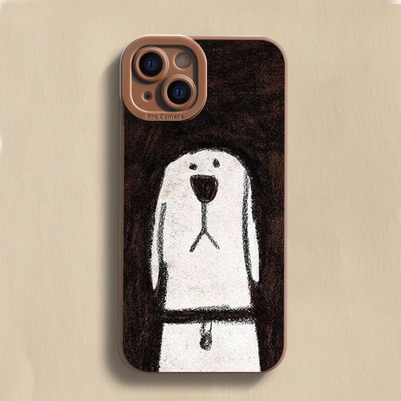 Phù Hợp Ốp Điện Thoại Hình Chú Chó Trắng Cho iphone 11 12 pro max x xr xs max se 7 plus 8 plus 13 pro max 14 pro max