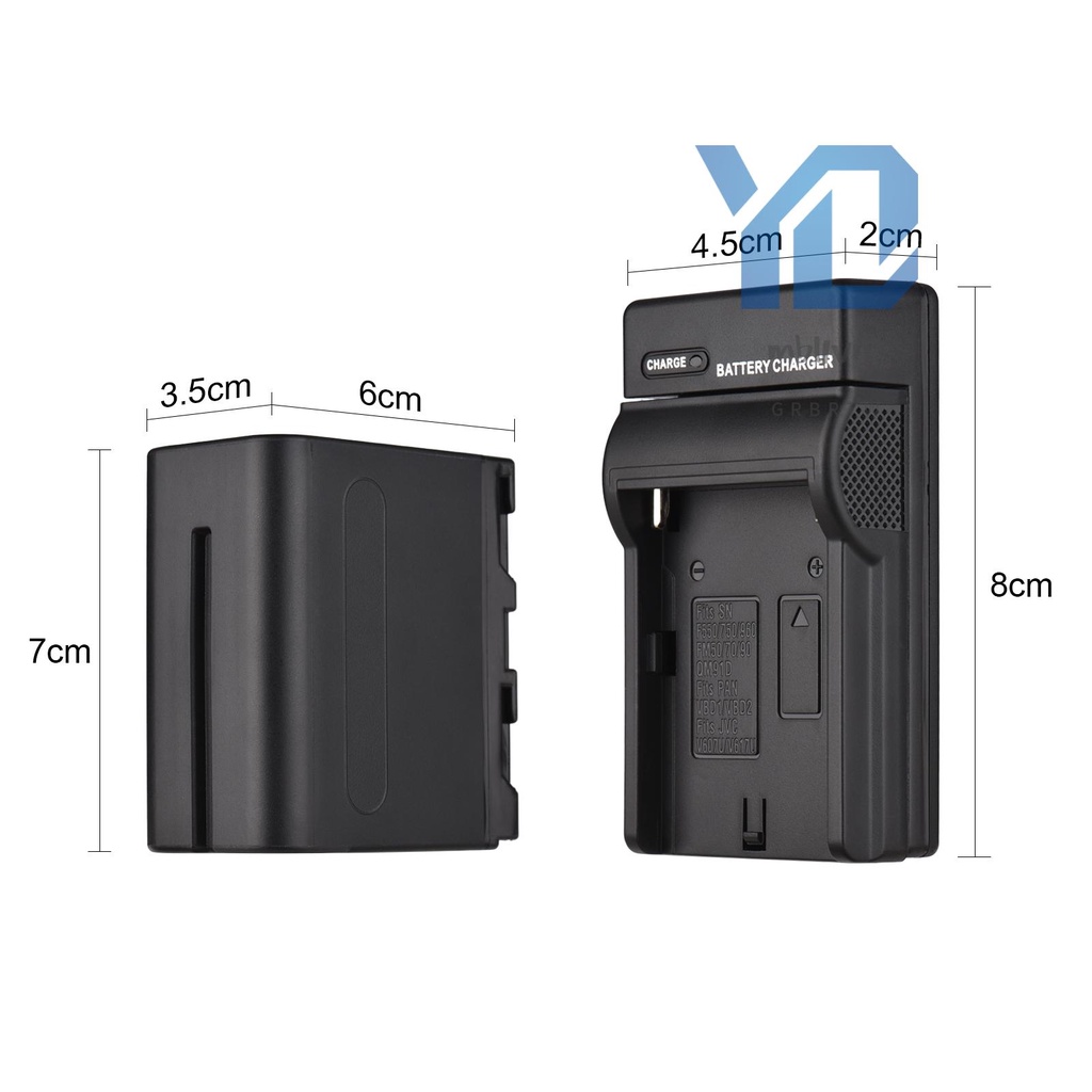 Bộ Pin Máy Ảnh Và Sạc 1pc 7.2v 7800mah np-f960 / np-f970 Cho np-f550 f570 f750 f770 f960 f970 top 1