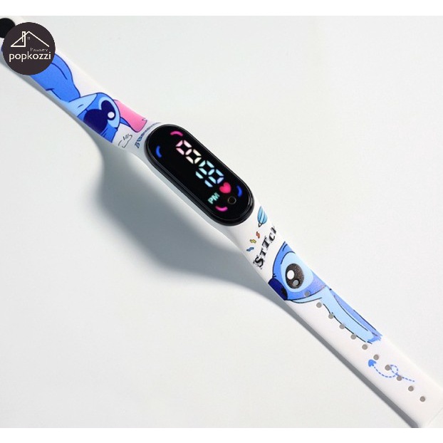 Popkozzi Đồng Hồ Led Điện Tử Màn Hình Cảm Ứng Chống Nước Hình Hoạt Hình Đáng Yêu Cho Nam Nữ