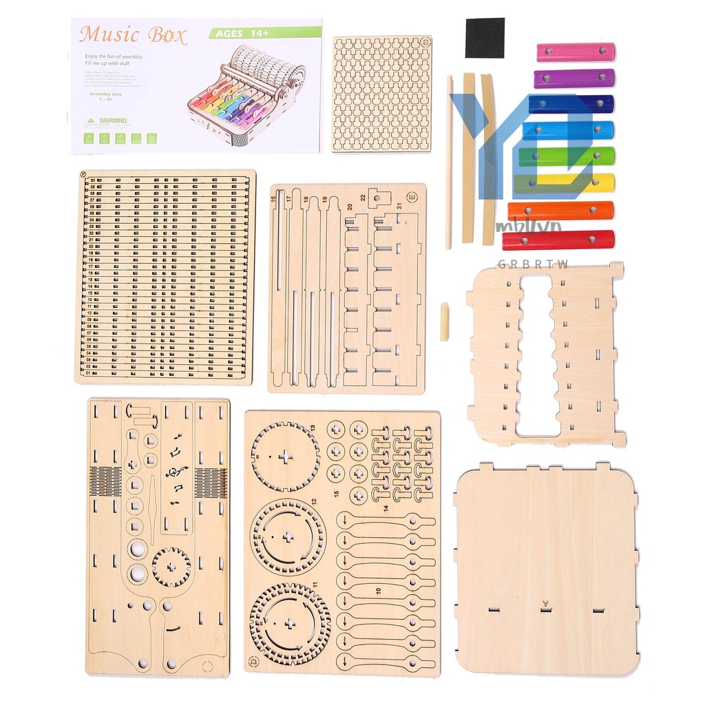 Đàn piano xylophone 8 Tông 8 Nốt Bằng Gỗ vintage 14 + Hàng Đầu 1