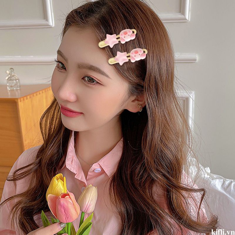🌸🌸Kẹp Tóc Hình Ngôi Sao / Chú Heo Hồng Dễ Thương Xinh Xắn