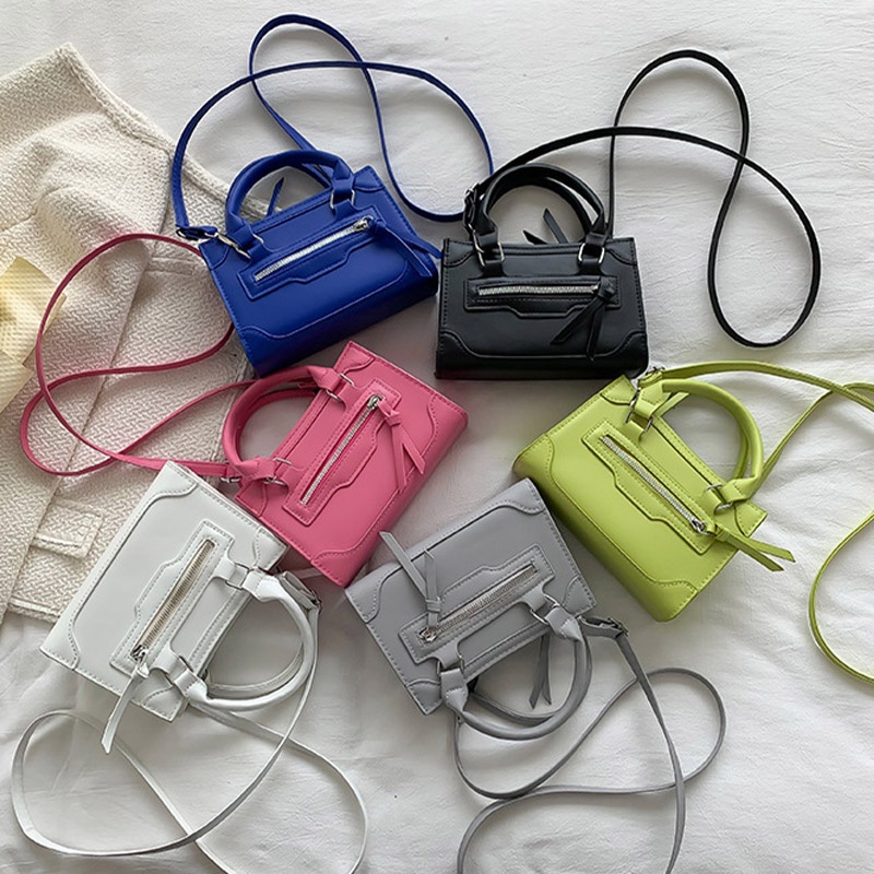 MOUSSON Túi Xách Đeo Vai Hình Vuông Cỡ Nhỏ Phong Cách Hàn Quốc Thời Trang Mùa Thu Cho Nữ