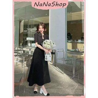 Đầm nữ thời trang chất cotton lạnh hai dây dáng dài suông phối túi trước kèm áo khoác croptop thanh lịch, nhã nhặn