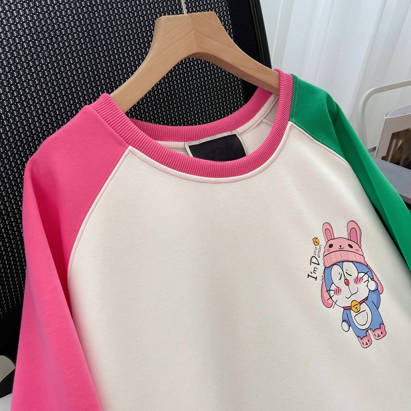 Áo Nỉ oversize In Hình Dễ Thương Thời Trang Dành Cho Nữ