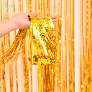 Lloyd rèm lá nhôm tua rua lấp lánh lãng mạn trang trí cửa / phông nền chụp ảnh tiệc tùng