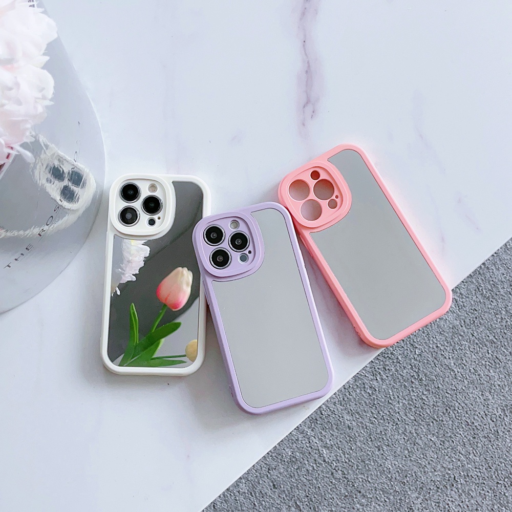 Ốp Điện Thoại Mềm Tráng Gương Hình Cô Gái Cho oppo reno 8 pro 8z 7z 7 5g 8t 4g 6 5f