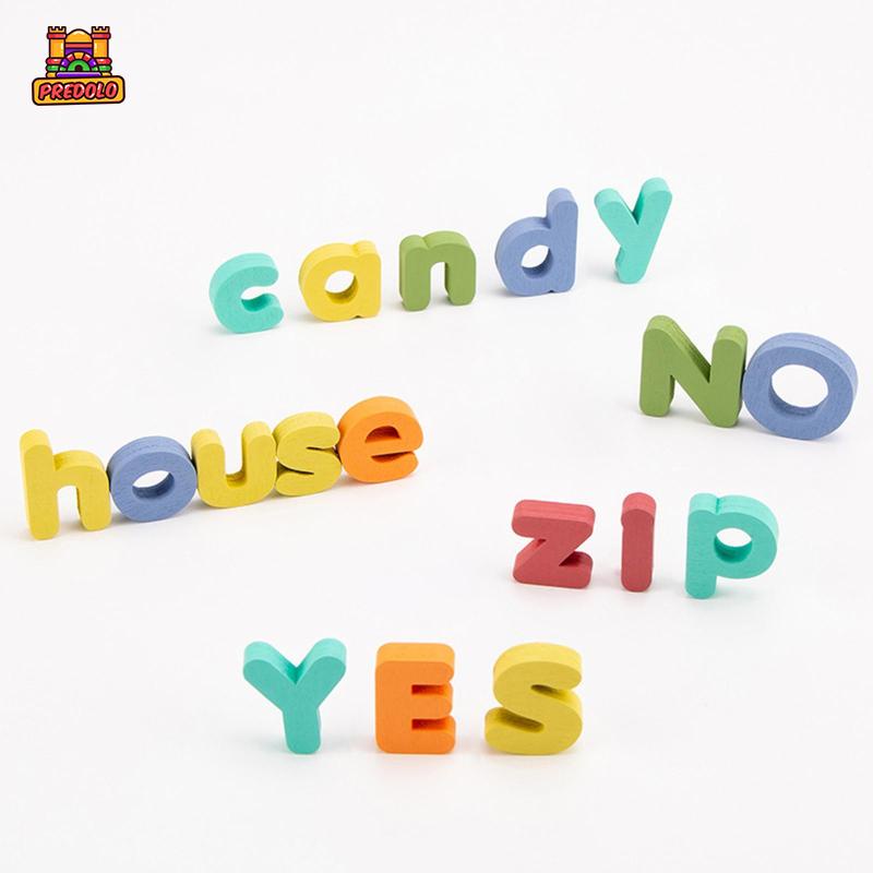 Predolo Bộ Đồ Chơi Xếp Hình Chữ Cái abc Bằng Gỗ Giúp Phát Triển Trí Tuệ Cho Bé