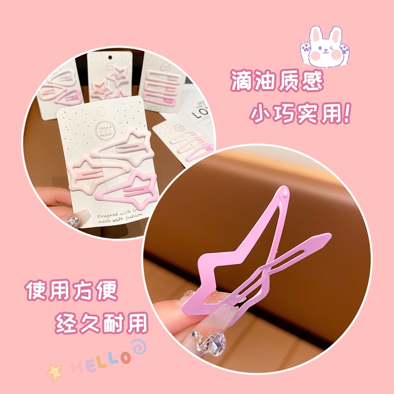 Set 3 Kẹp Tóc Hình Ngôi Sao Màu Sắc Kẹo Ngọt Dành Cho Nữ