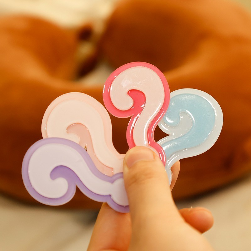 Kẹp Tóc Hình Dấu Chấm Hỏi Bằng resin Màu Sắc Ngọt Ngào Phong Cách harajuku Cho Nữ