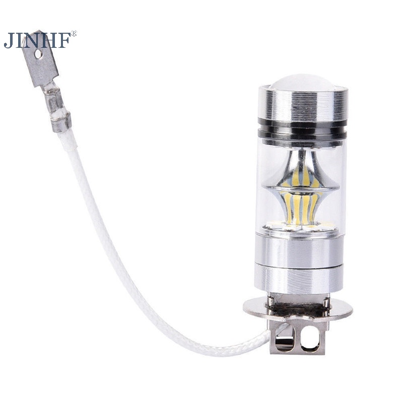 2 Bóng Đèn Pha Chống Sương Mù Ánh Sáng Trắng 100w h3 2828 drl 1000lm Cho Xe Hơi
