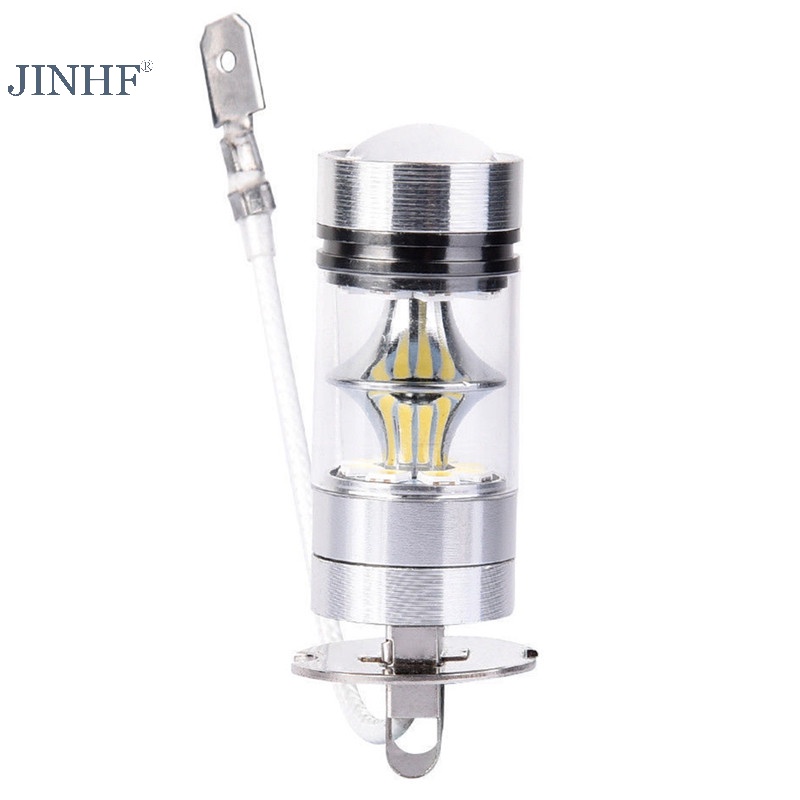 2 Bóng Đèn Pha Chống Sương Mù Ánh Sáng Trắng 100w h3 2828 drl 1000lm Cho Xe Hơi