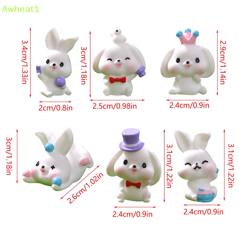 1 Tượng Thỏ Con mini Trang Trí Đáng Yêu  Mới
