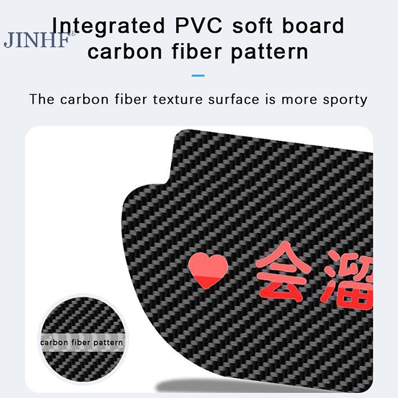 Jinf Miếng Dán Đề Can pvc Mềm Mại In Họa Tiết Sợi carbon Dán Đèn Phanh Xe Hơi