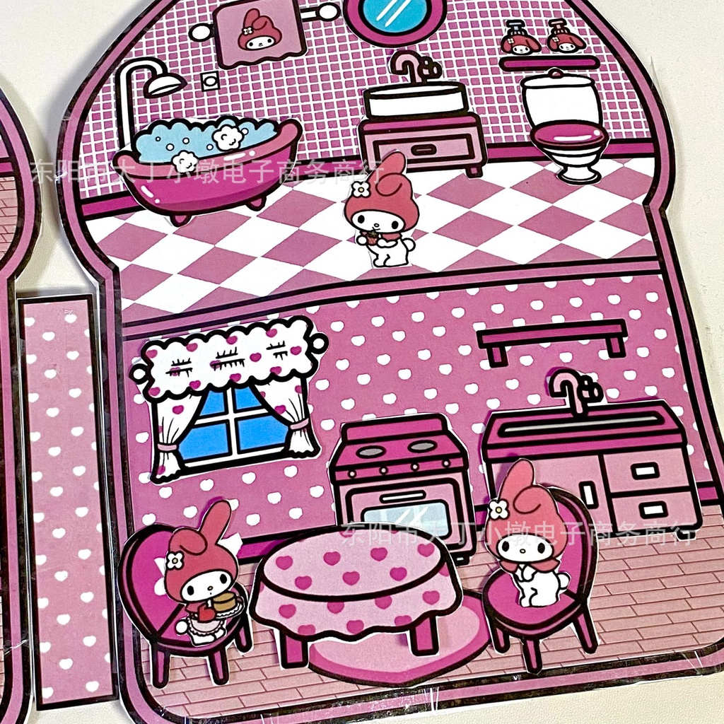 Sanrio Bộ Đồ Chơi Lắp Ráp Ngôi Nhà melody diy