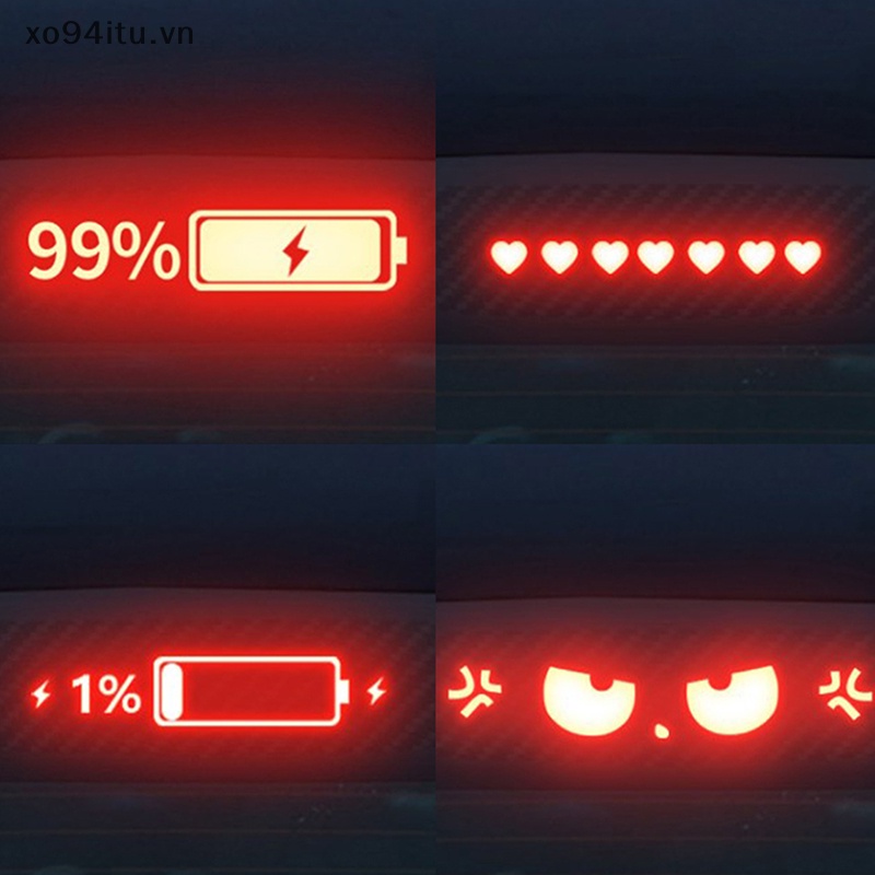 Xoitu Miếng Dán Đề Can pvc Mềm In Họa Tiết Sợi carbon Trang Trí Đèn Phanh Xe Hơi vn