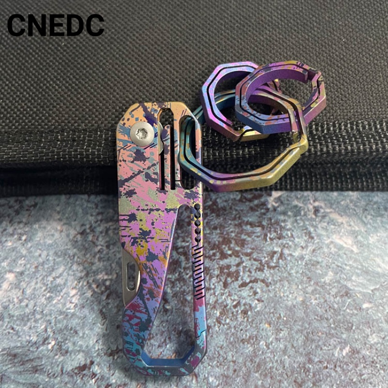 Móc Khóa Hình Bát Giác Bằng Titan Nhiều Màu Tháo Gỡ Nhanh