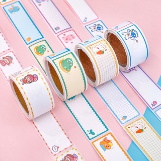Set 60 nhãn dán ghi tên học sinh họa tiết hoạt hình dễ thương