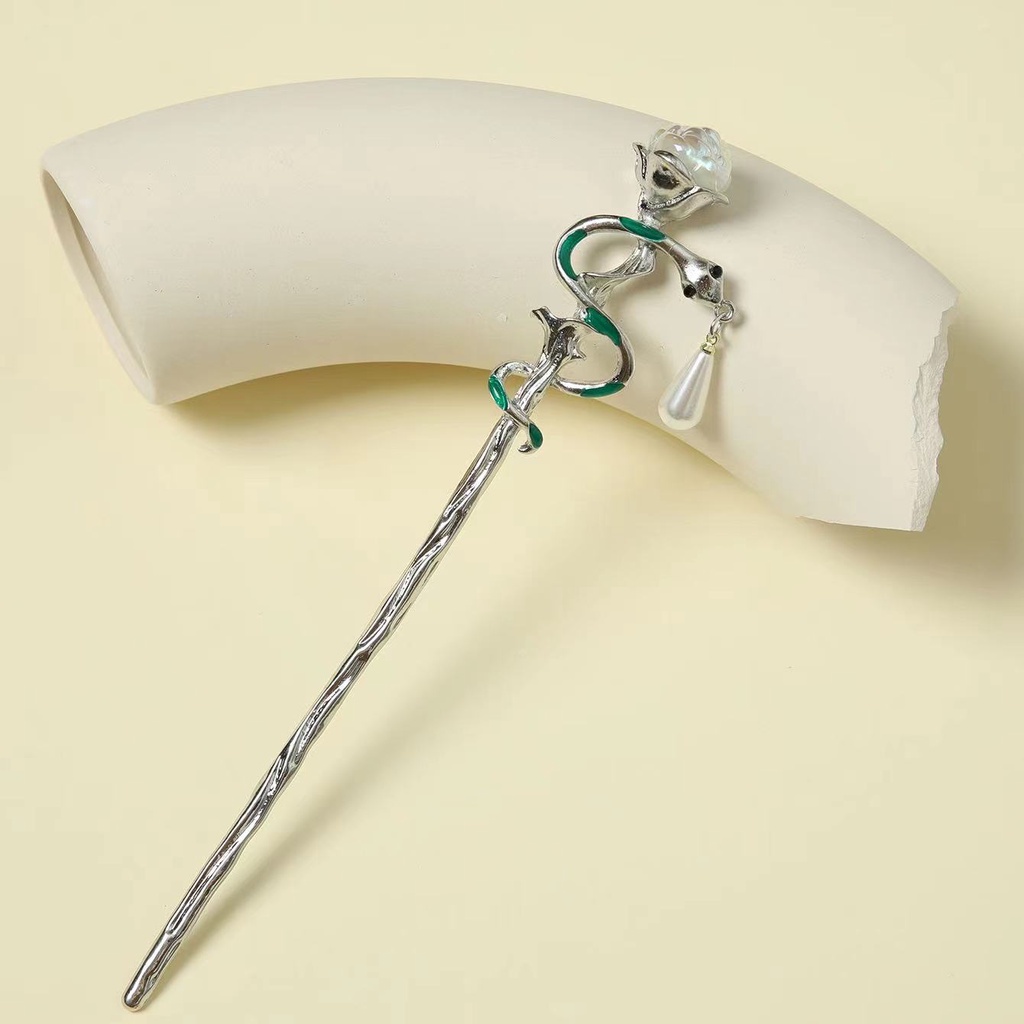 Trâm Cài Tóc Kim Loại Hình Bướm Tua Rua Phong Cách hanfu