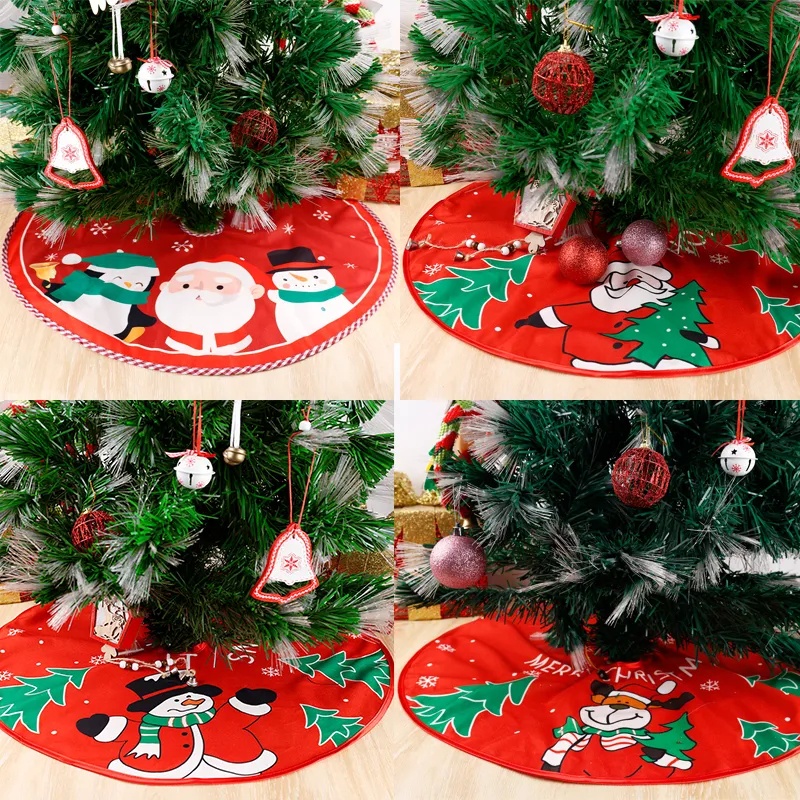 Thảm Lót Trang Trí Cây Thông Noel Hình Tuần Lộc Hoạt Hình 62cm