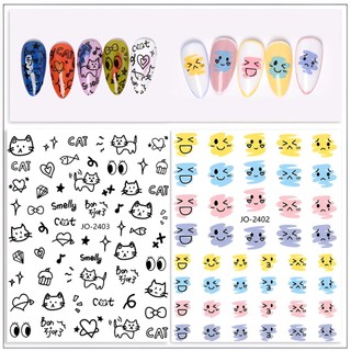 Nail sticker 3D hình dán trang trí móng sticker dán móng tay móng chân icon dễ thương
