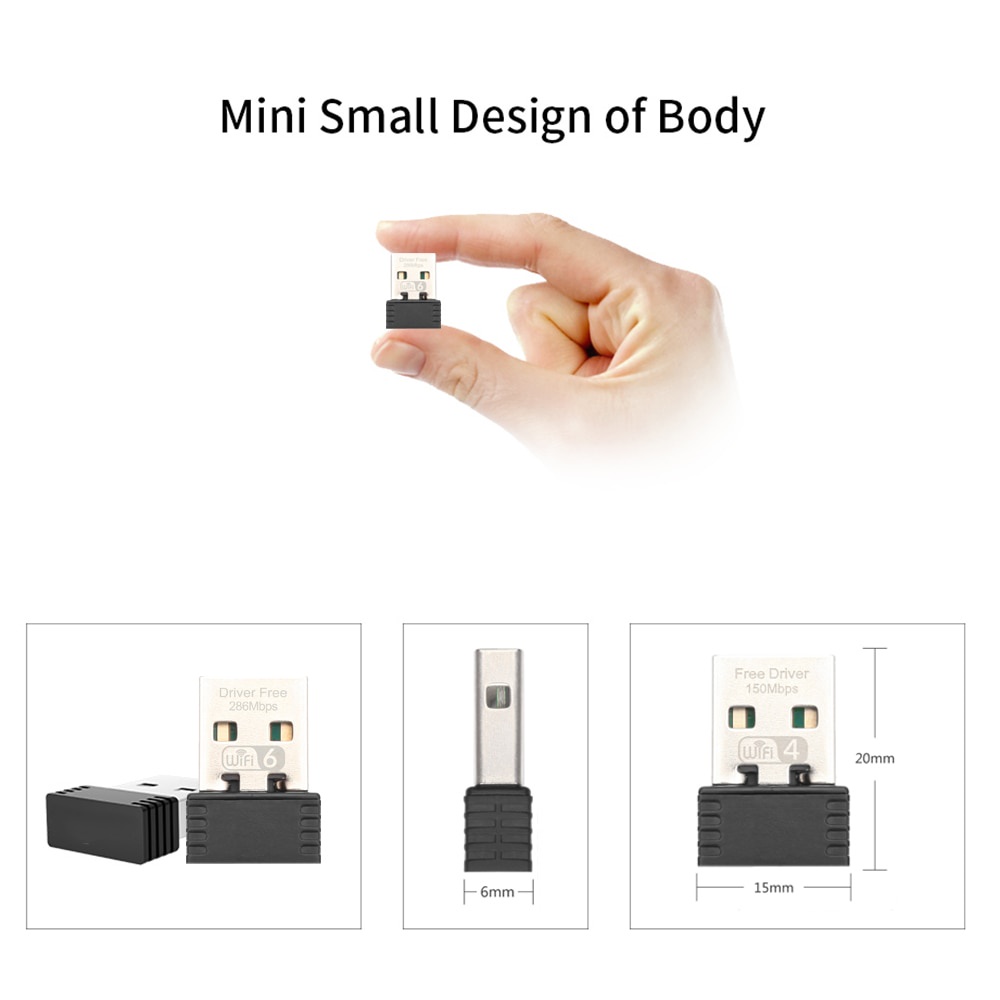 Usb Thu Sóng wifi 2.4ghz 300mbps Cho Máy Tính Thẻ