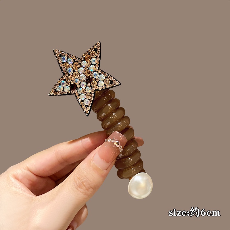 Dây Buộc Tóc Đuôi Ngựa Co Giãn Đính Đá Phong Cách Mới 2023