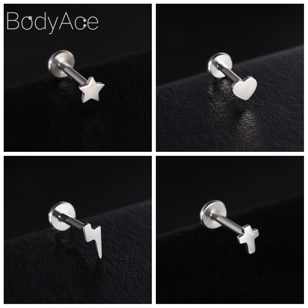 Bodyace 1 Khuyên Tai 16g g23 Bằng Thép Titan Hình Bướm Mặt Trăng Trái Tim