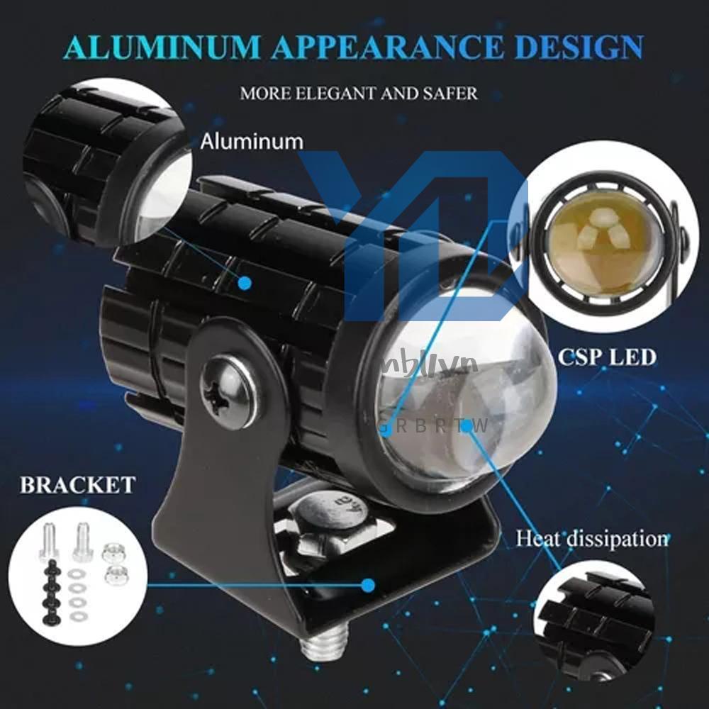 Bộ 2 Đèn led Chiếu Sáng Đèn Pha Chống Nước 10-80v Dành Cho Xe Hơi / Tàu Thuyền / atv / atv
