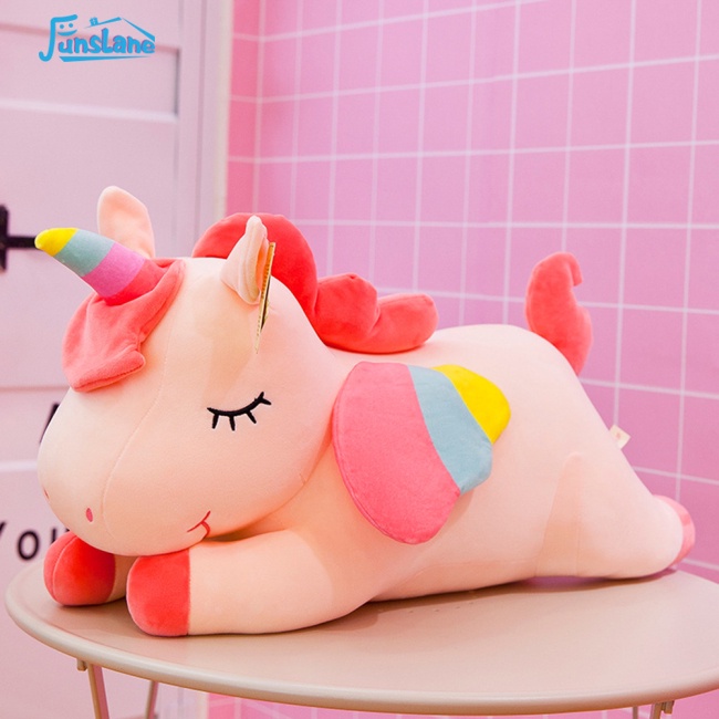 Funslane Thú Nhồi Bông Hình Ngựa pony Màu Cầu Vồng Dành Cho Bé