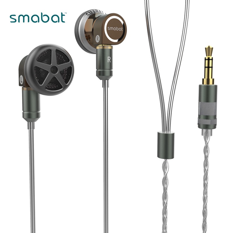 Smabat m4 Tai Nghe Nhét Tai Âm Thanh hifi Đầu Phẳng 15.4mm Chất Liệu Kim Loại