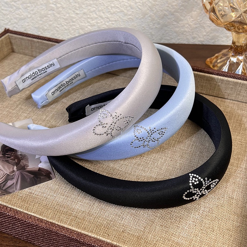 Băng Đô Cài Tóc Bằng Xốp Đính Đá Hình Bướm Thời Trang Cho Nữ CHLINS