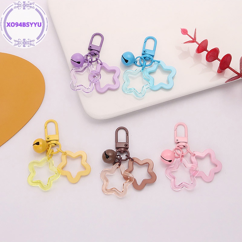 Xo94bsyu Móc Chìa Khóa Hình Ngôi Sao Năm Cánh Màu Kẹo Thanh Lịch Cho Nữ vn