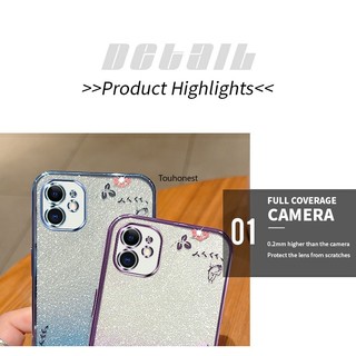 Ốp Điện Thoại For Apple iPhone 11 Pro Max Case iPhone 12 Pro Max Ốp Lưng iPhone 13 Pro Max Casing iPhone 14 Pro Max Case iPhone 14 Plus Case iPhone X XS Max Case iPhone XR Case TPU Luxury Cartoon Romance Flower Butterfly Silicone Phone Case Cover OU