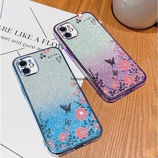 Ốp Điện Thoại For Apple iPhone 11 Pro Max Case iPhone 12 Pro Max Ốp Lưng iPhone 13 Pro Max Casing iPhone 14 Pro Max Case iPhone 14 Plus Case iPhone X XS Max Case iPhone XR Case TPU Luxury Cartoon Romance Flower Butterfly Silicone Phone Case Cover OU