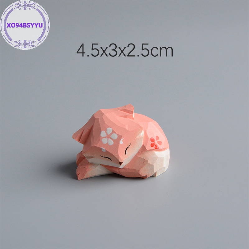 Xo94bsyu Móc Chìa Khóa Nhỏ Khắc Thủ Công Tinh Khiết Hình Cáo Sáng Tạo Để Bàn Trang Trí Ba Lô Học Sinh vn