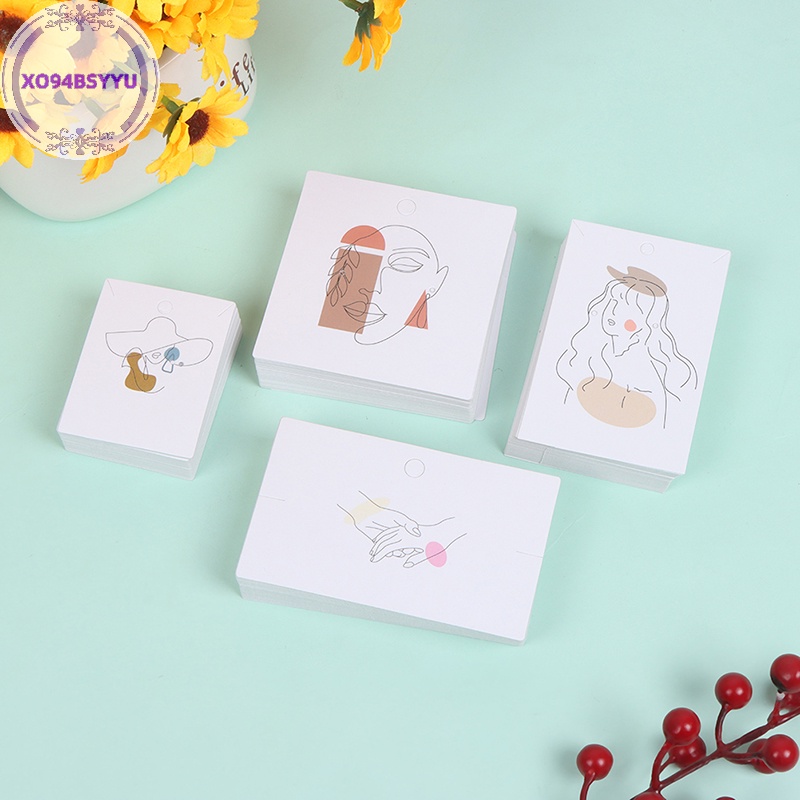 Xo94bsyu Set 50 Thẻ Giấy Trưng Bày Trang Sức Tiện Lợi vn