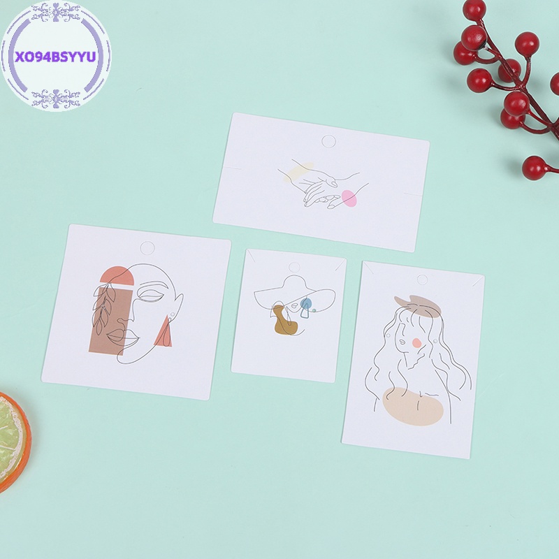 Xo94bsyu Set 50 Thẻ Giấy Trưng Bày Trang Sức Tiện Lợi vn