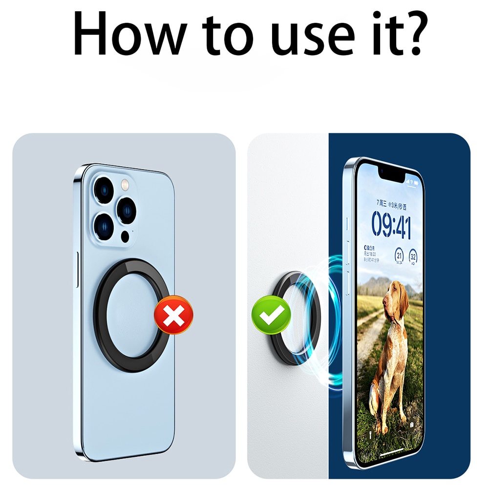 Guugei Giá Đỡ Điện Thoại Từ Tính Gắn Xe Hơi An Toàn Cho Iphone 14 13 12