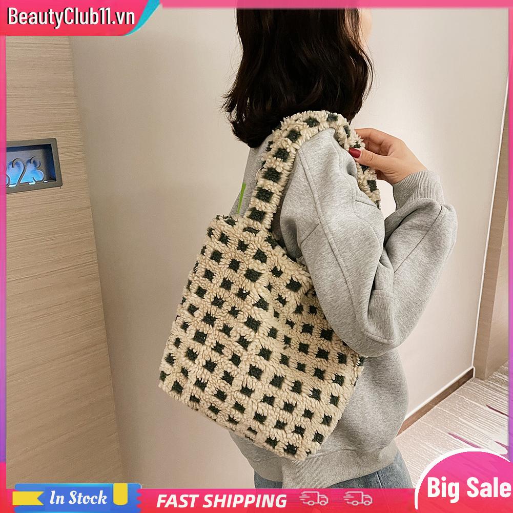 Túi Xách Đeo Vai Phủ Lông Phong Cách retro Thời Trang Thu Đông Dành Cho Nữ