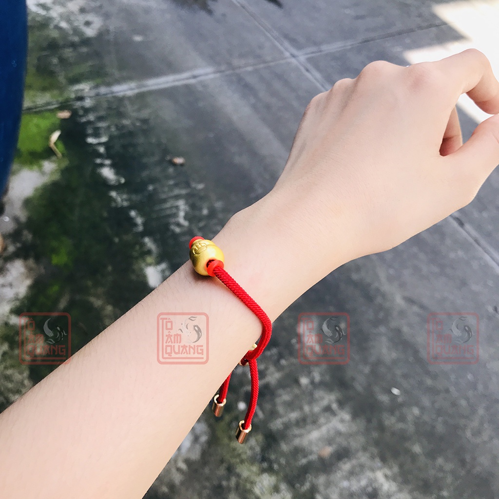 Vòng tay phong thủy dây đỏ hồ lô vàng nam nữ đẹp rẻ mang lại bình an - may mắn - tài lộc -Tô Tâm Quang