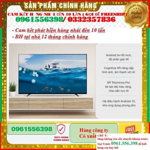 [SALE LỚN] Smart Tivi OLED Sony 65 Inch 4K XR-65A80J &lt; Chính hãng BH:24 tháng tại nhà toàn quốc &gt; - Mới 100%